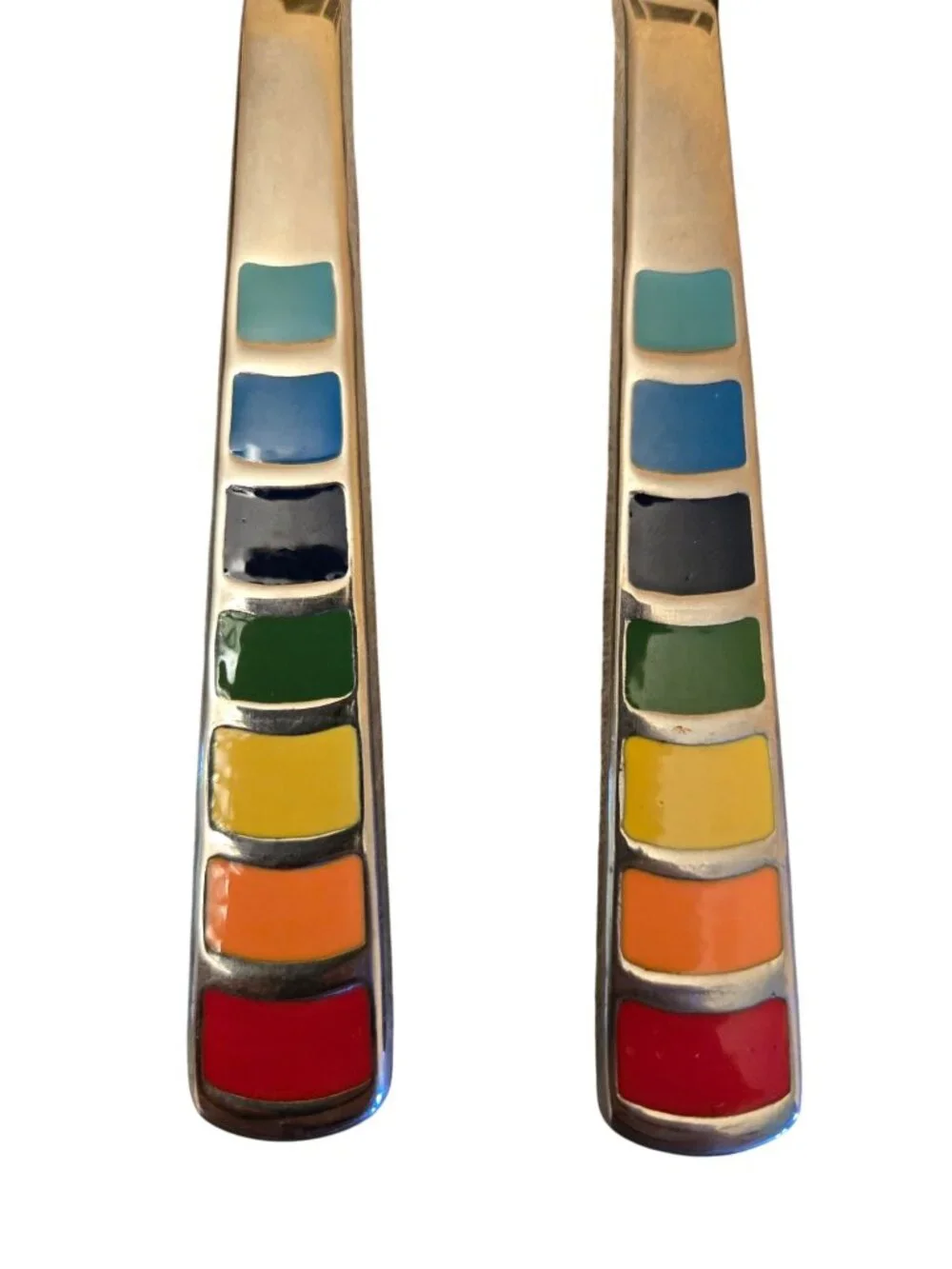 Fiesta Rainbow Celebration Butter Knives Set Of 5 Stainless Steel Handle Multico